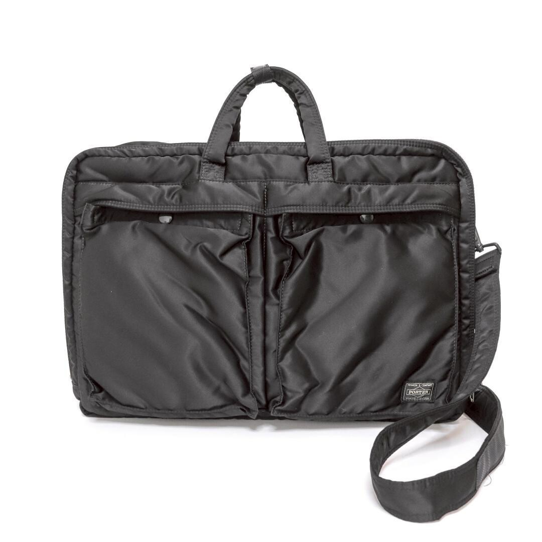 Porter Tanker 3Way Nylon Shoulder Backpack Black Two Compartment 42x32x12cm