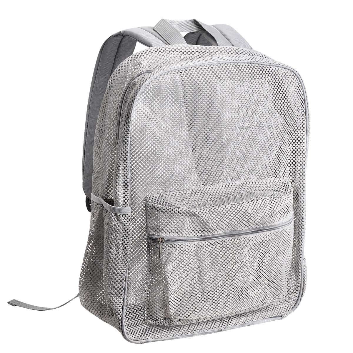 Large Mesh Backpack Heavy Duty See Through School Bag For Students Men Women