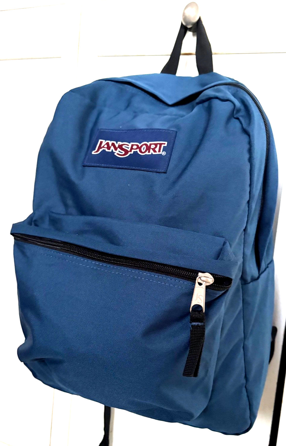 JanSport T501 Blue Double Zip Top Closure Front Zip Pocket Classic Backpack