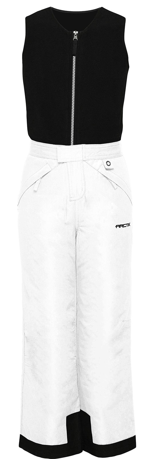 Arctix Kids Limitless Fleece Bib Overalls White Medium Husky U13