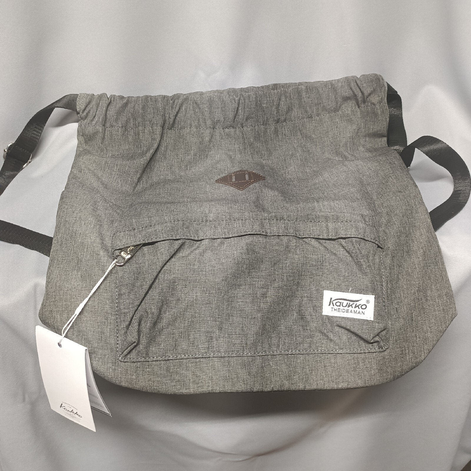 Kaukko Theideaman Grey Drawclouser Back Pack New