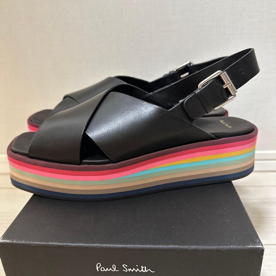 Paul Smith Cross Band Sandals Black/Multicolor