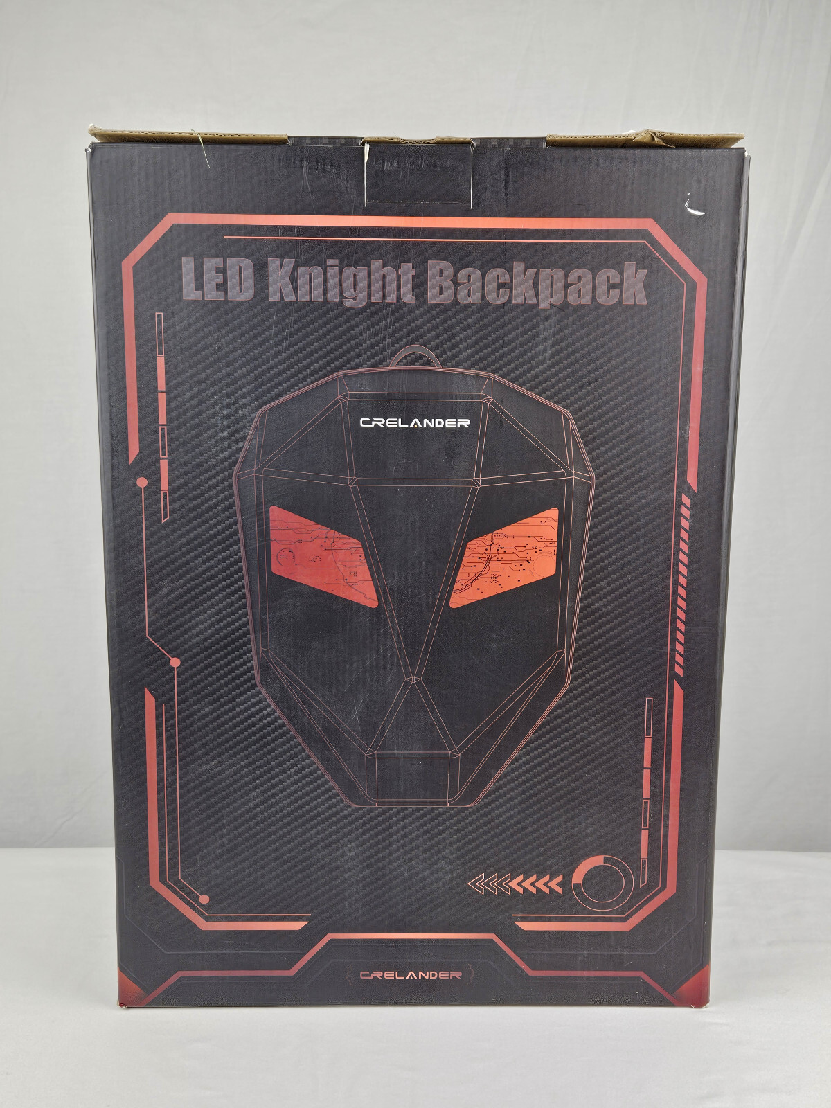 Crelander LED Knight Laptop Bag Motorcycle Riding Backpack Hard Shell Waterproof