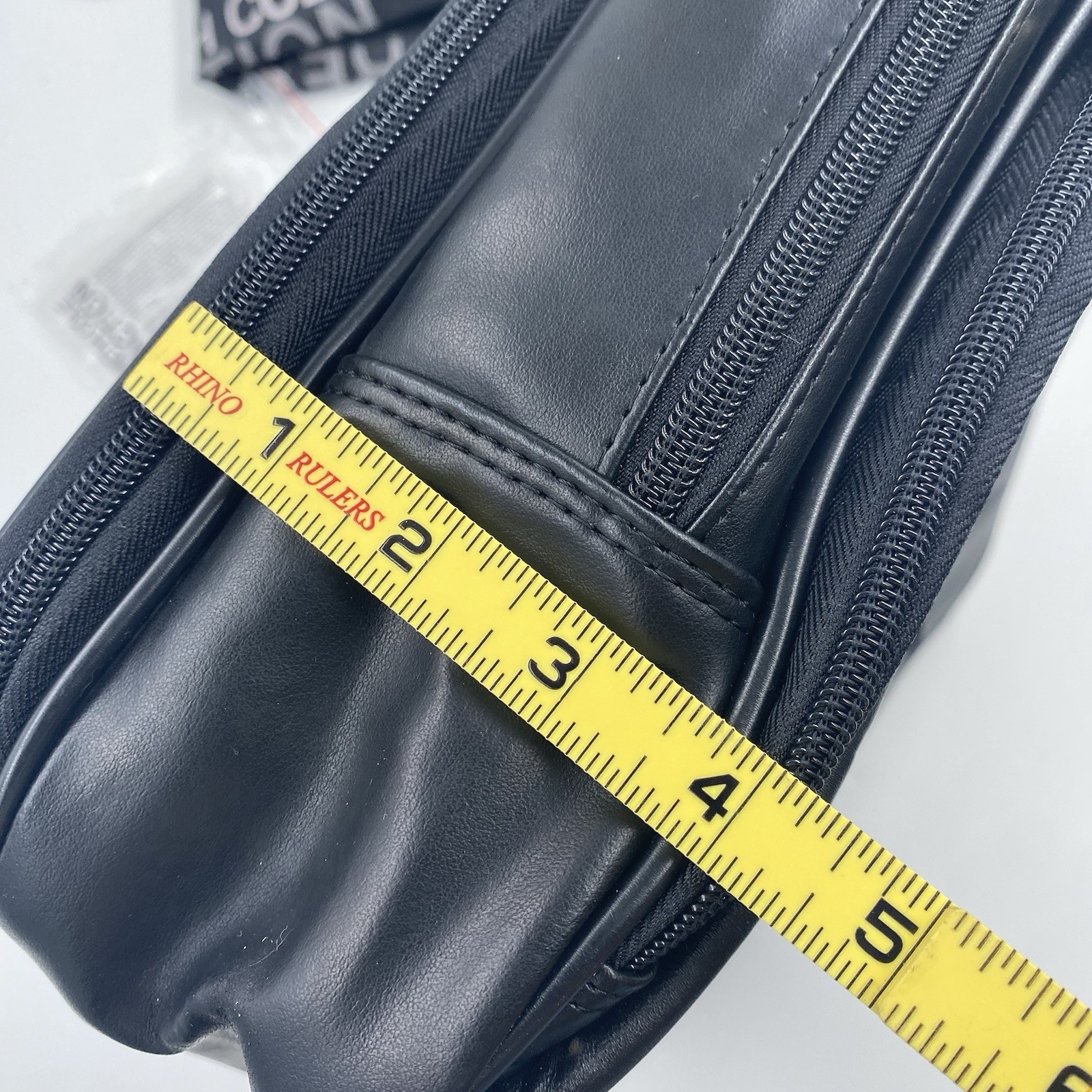 Kenneth Cole Reaction Double Occupancy Black Laptop Briefcase NWOT Leather