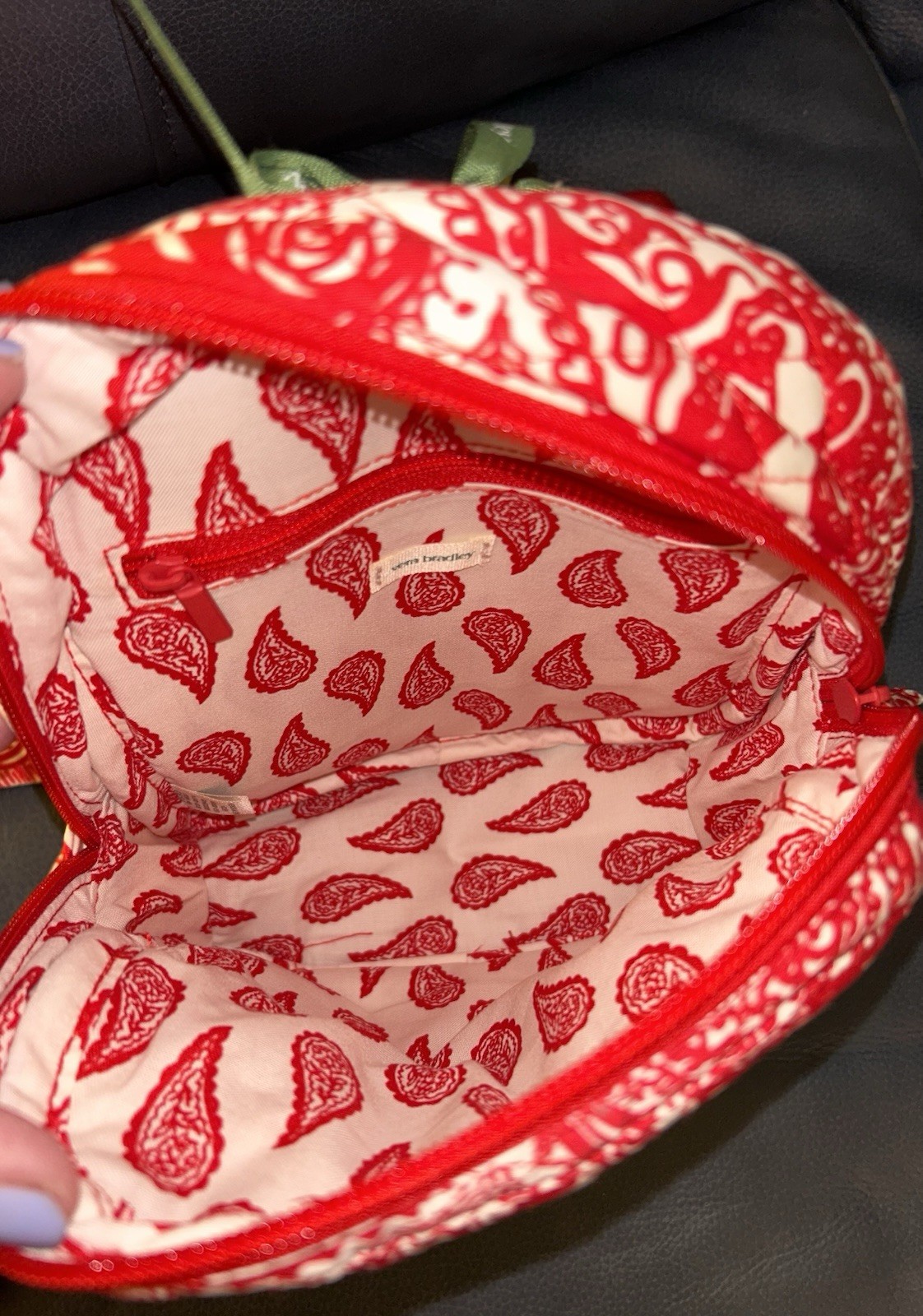 Vera Bradley Mini Banbury Backpack NEW NWT Paisley Key Red Eggshell Small Bag