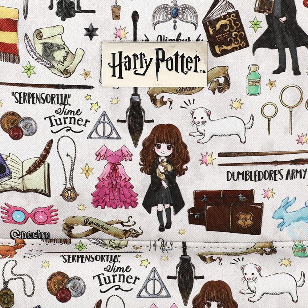 Harry Potter Hogwarts Chibi Characters & Icons All Over Print White Mini