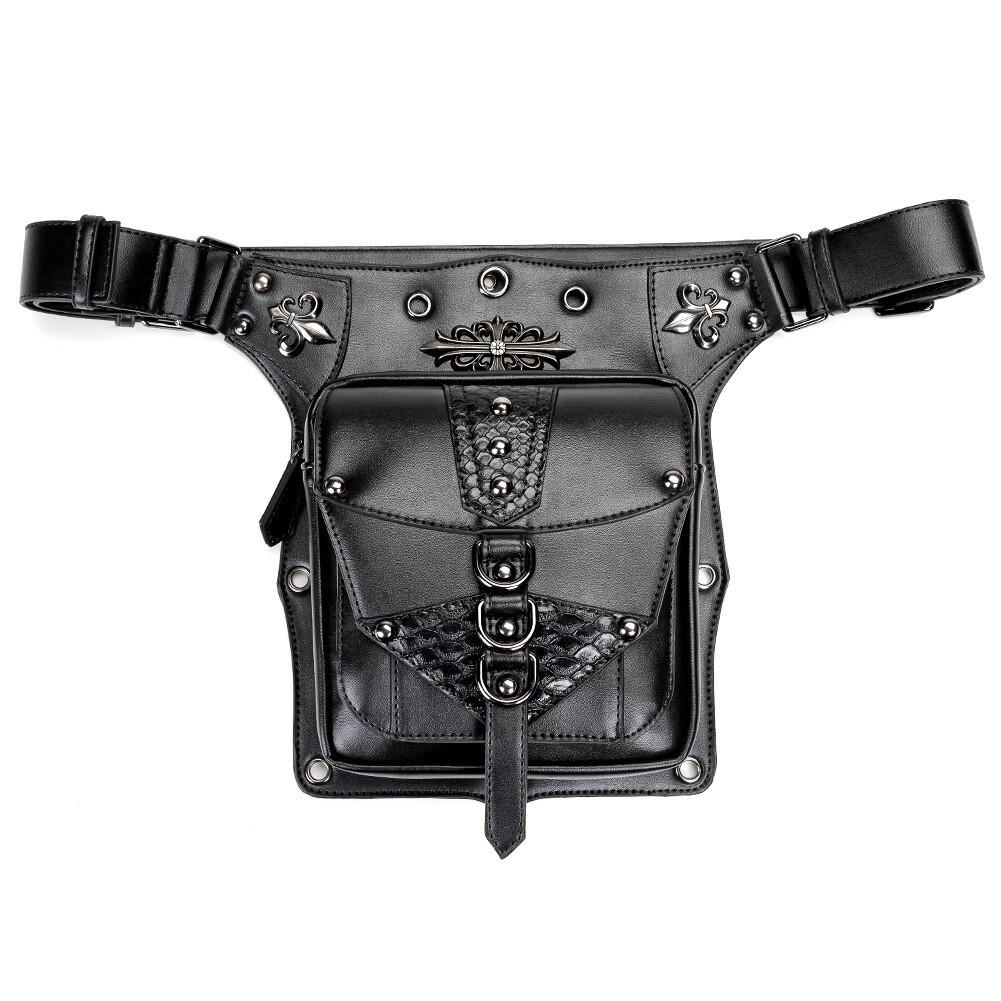 New Men Women Motorcycle Gothic Steampunk Crossbody Shoulder Chest Bag Backpack