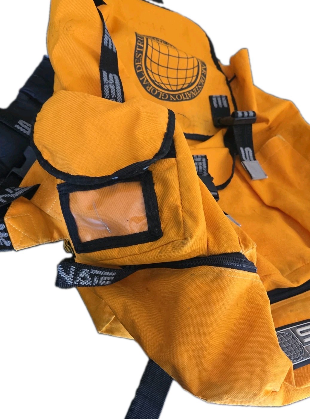 Senate OG Travel Gear Backpack YELLOW VTG Rollerblade Skate Holder Bag RaRe READ