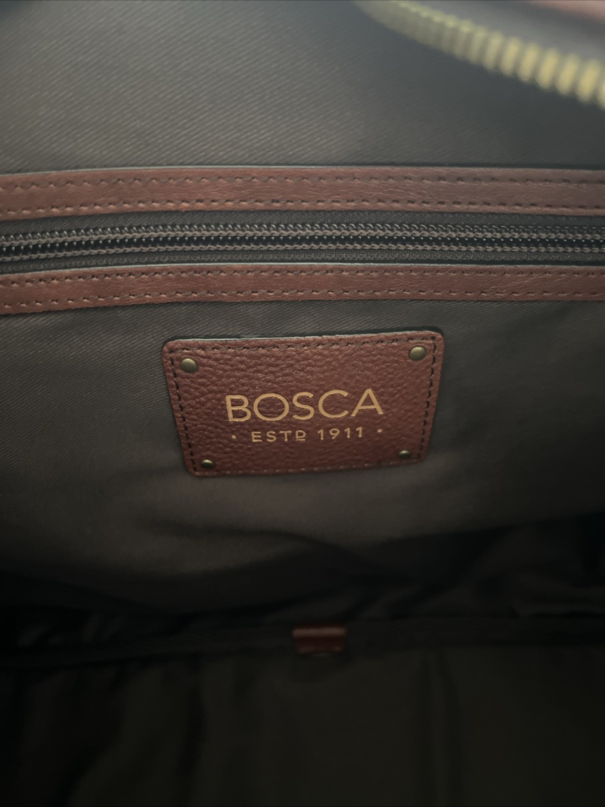 Bosca Men’s Canvas/Washed Leather Collection – Duffel w/ Strap Designer $455