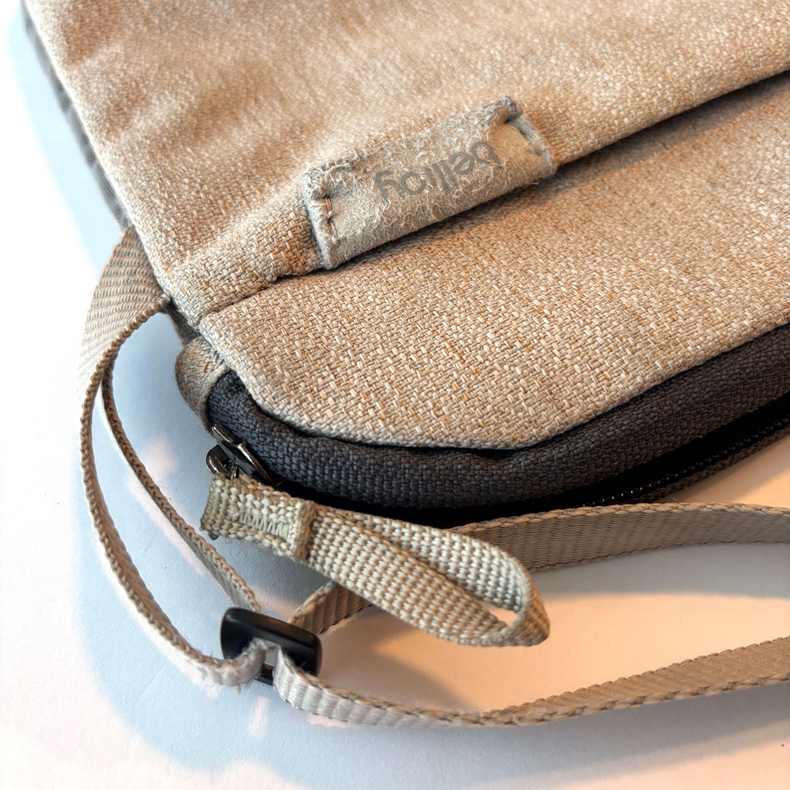 Bellroy City Pouch Slim Sling Everyday Travel Bag Khaki Tan Canvas Small EDC