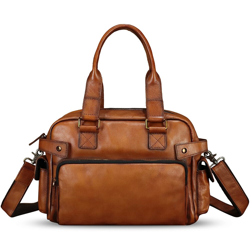 Genuine Leather Purse and Messenger Bag for Men Briefcase Crossbody Shoulder Bag