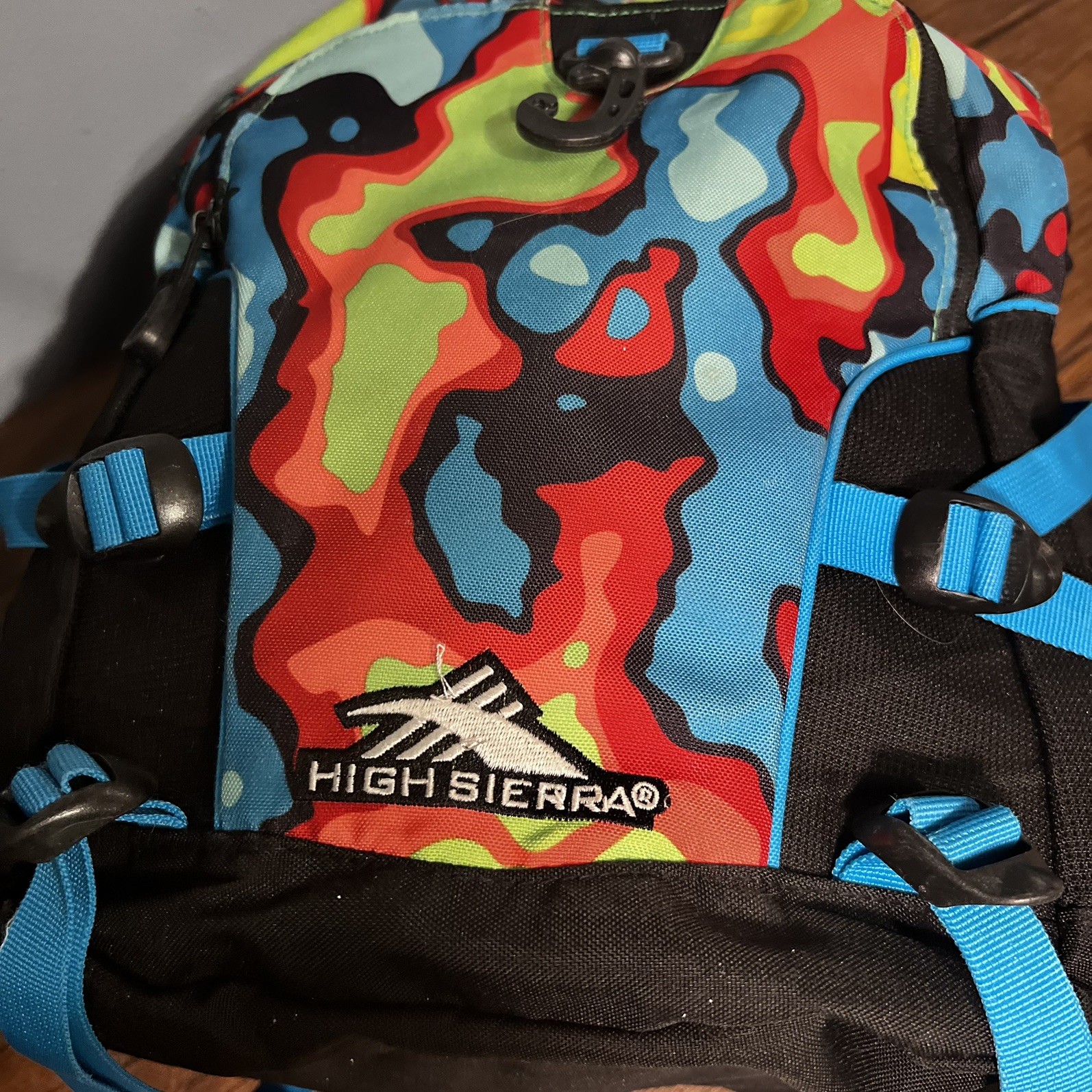 High Sierra Backpack Rare Multi-Color Compartment Zip Bookbag