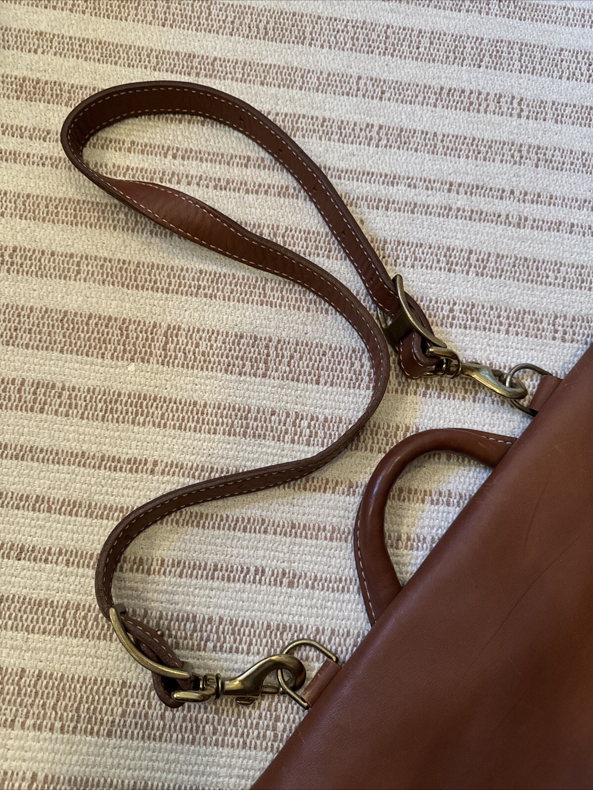 McGuire Nicholas Two Tone Leather Messenger Bag VGUC