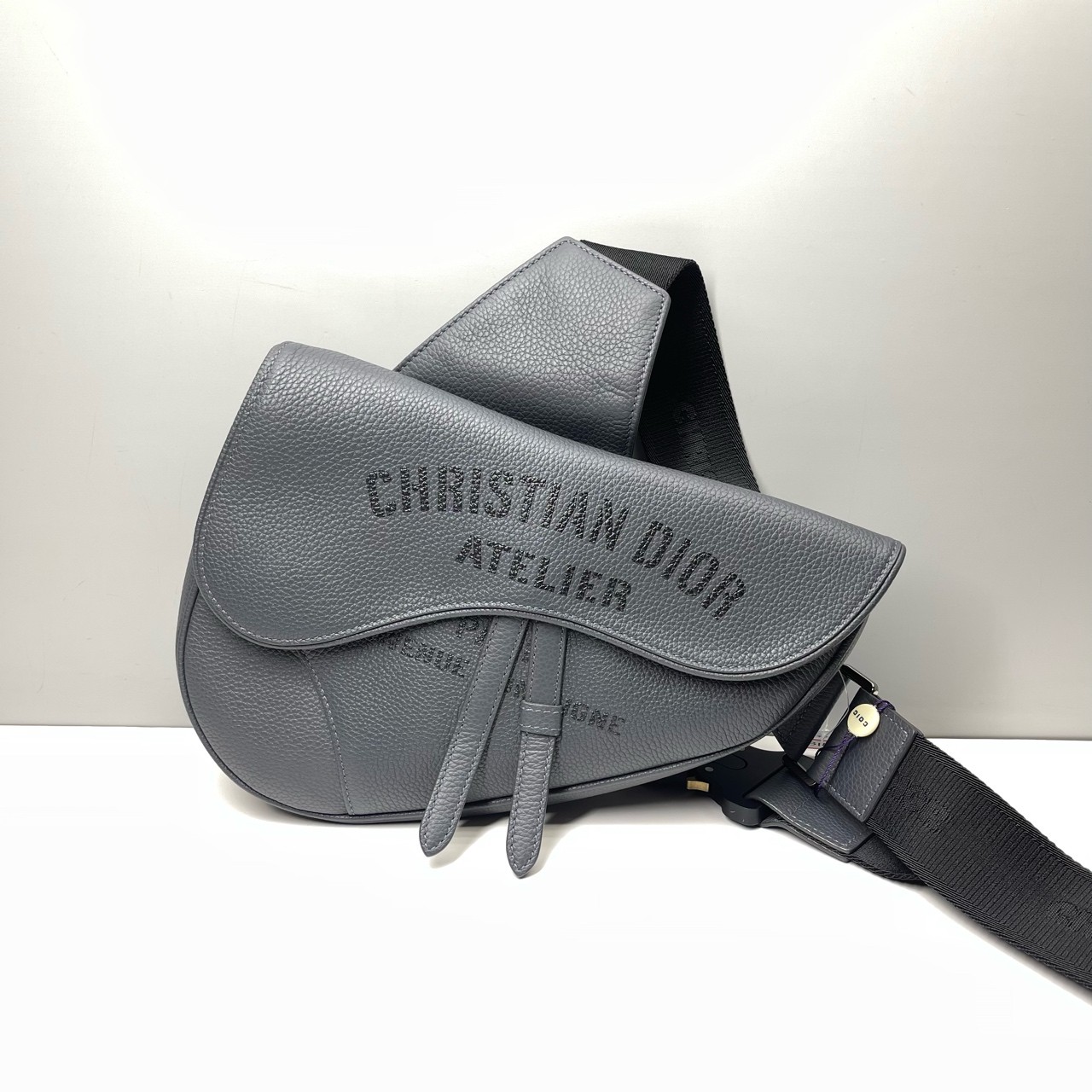 Dior Pre-Owned Authentic Saddle Bag Black 29x20x5cm