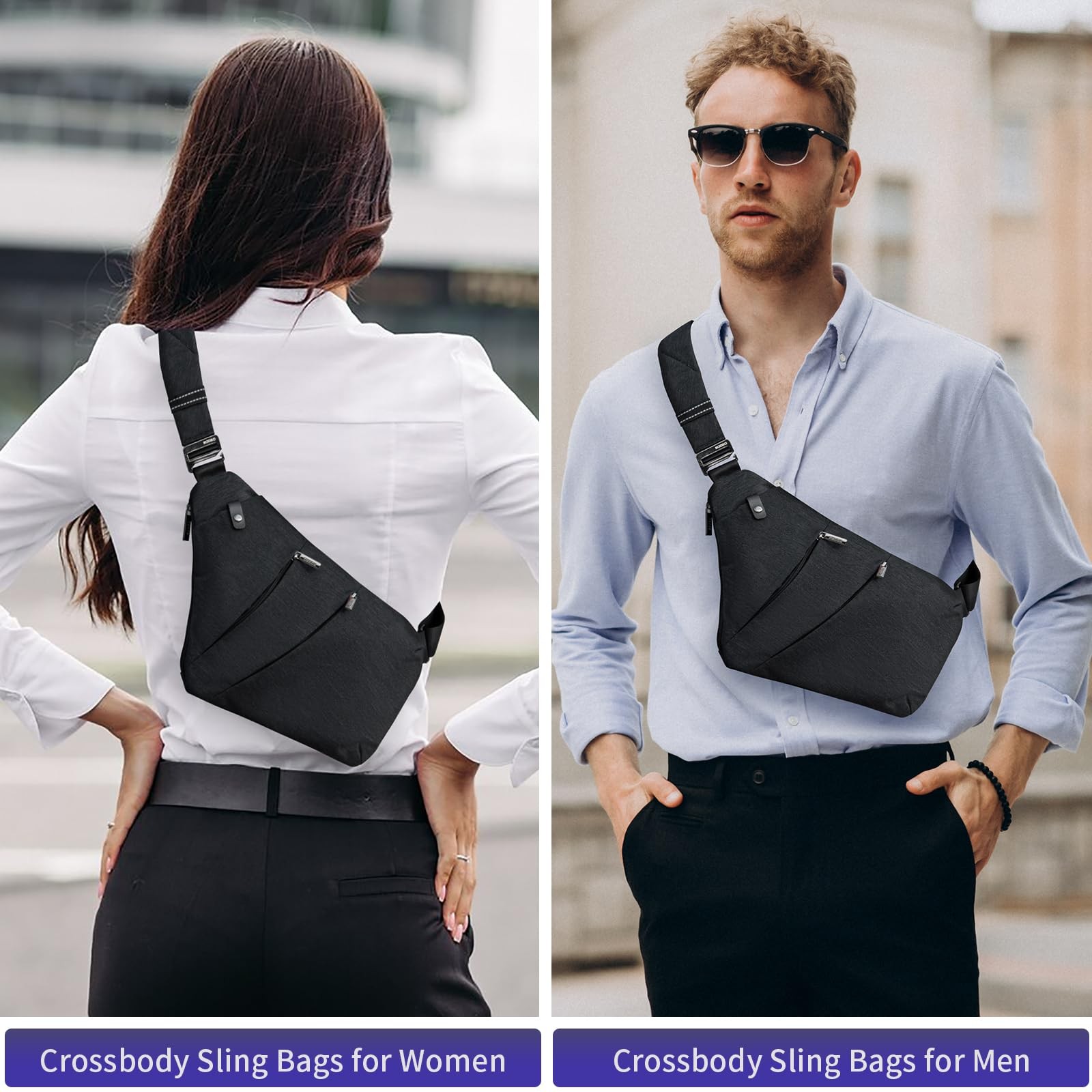 OSOCE Crossbody Sling Bag, Water-Resistant Anti Theft Chest Pack, Minimalist …