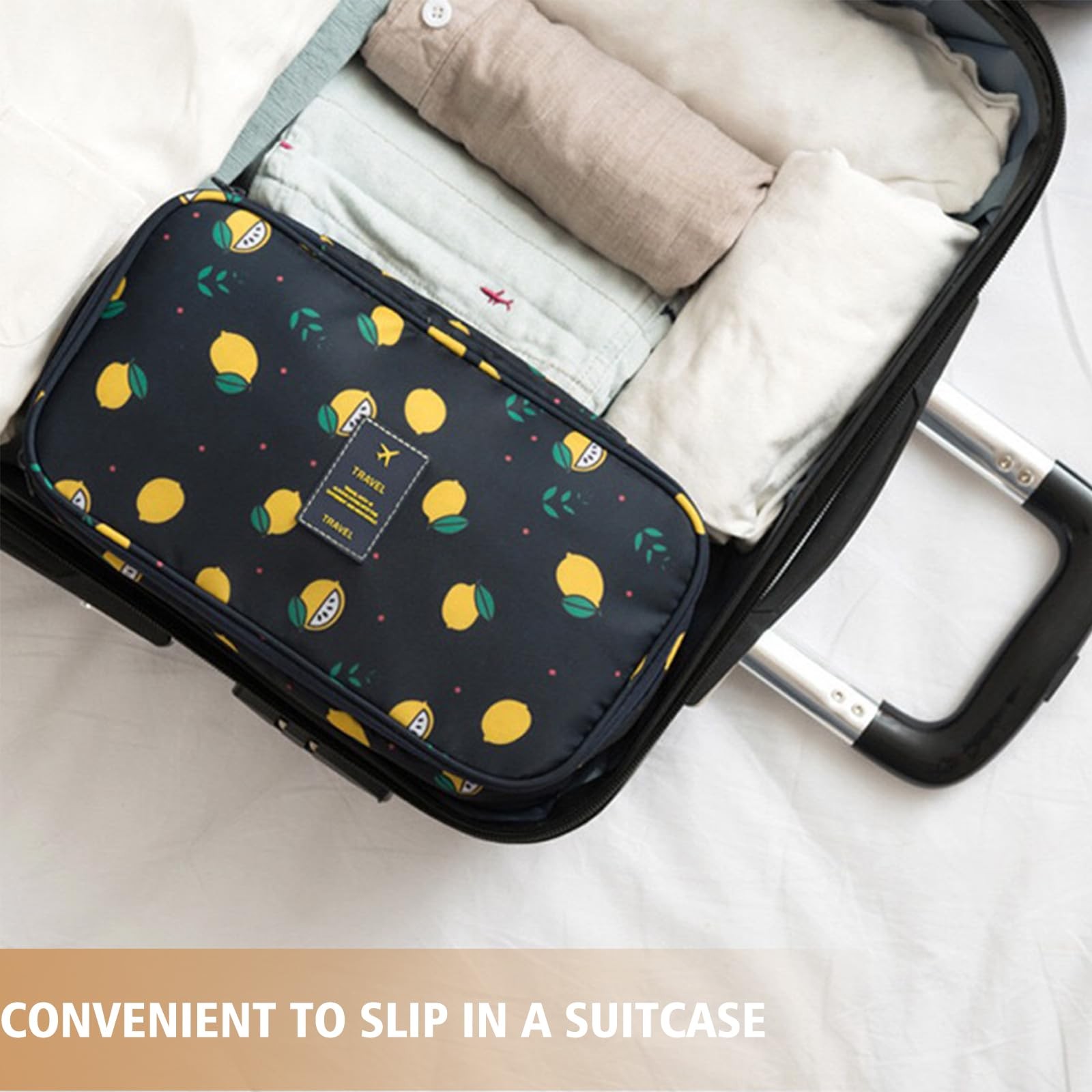 L&FY Hanging Toiletry Bags, Travel Makeup Toiletries Bag Organizer S, Black-2