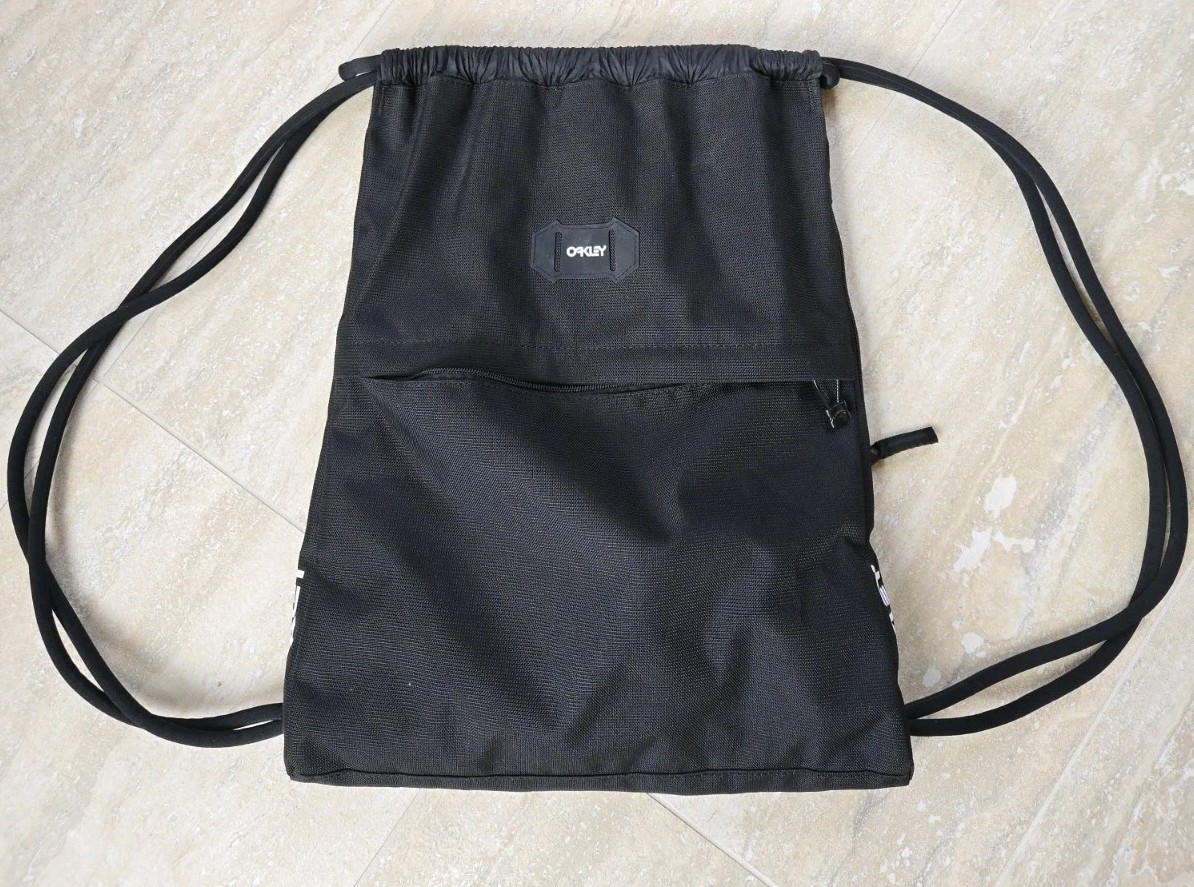 Oakley Street Satchel Drawstring Bag Backpack Black 13L