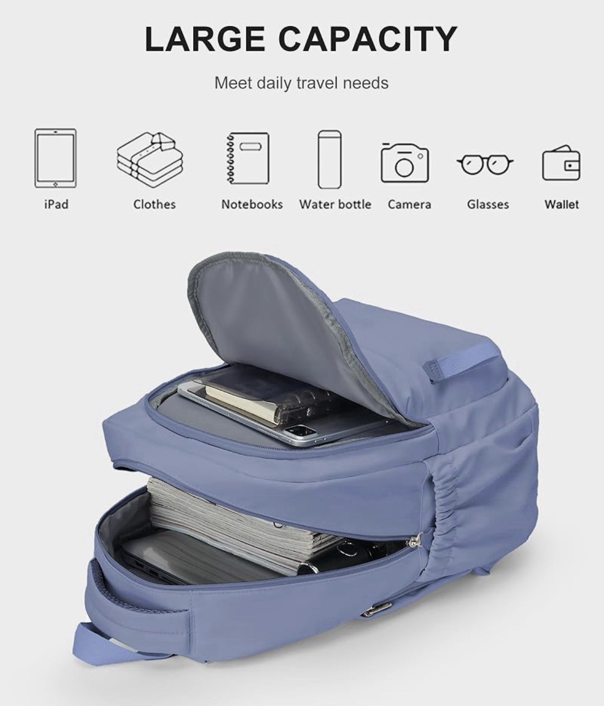 Waterproof 14″ Laptop Backpack USB Charging Port Office School Travel Bag NWT