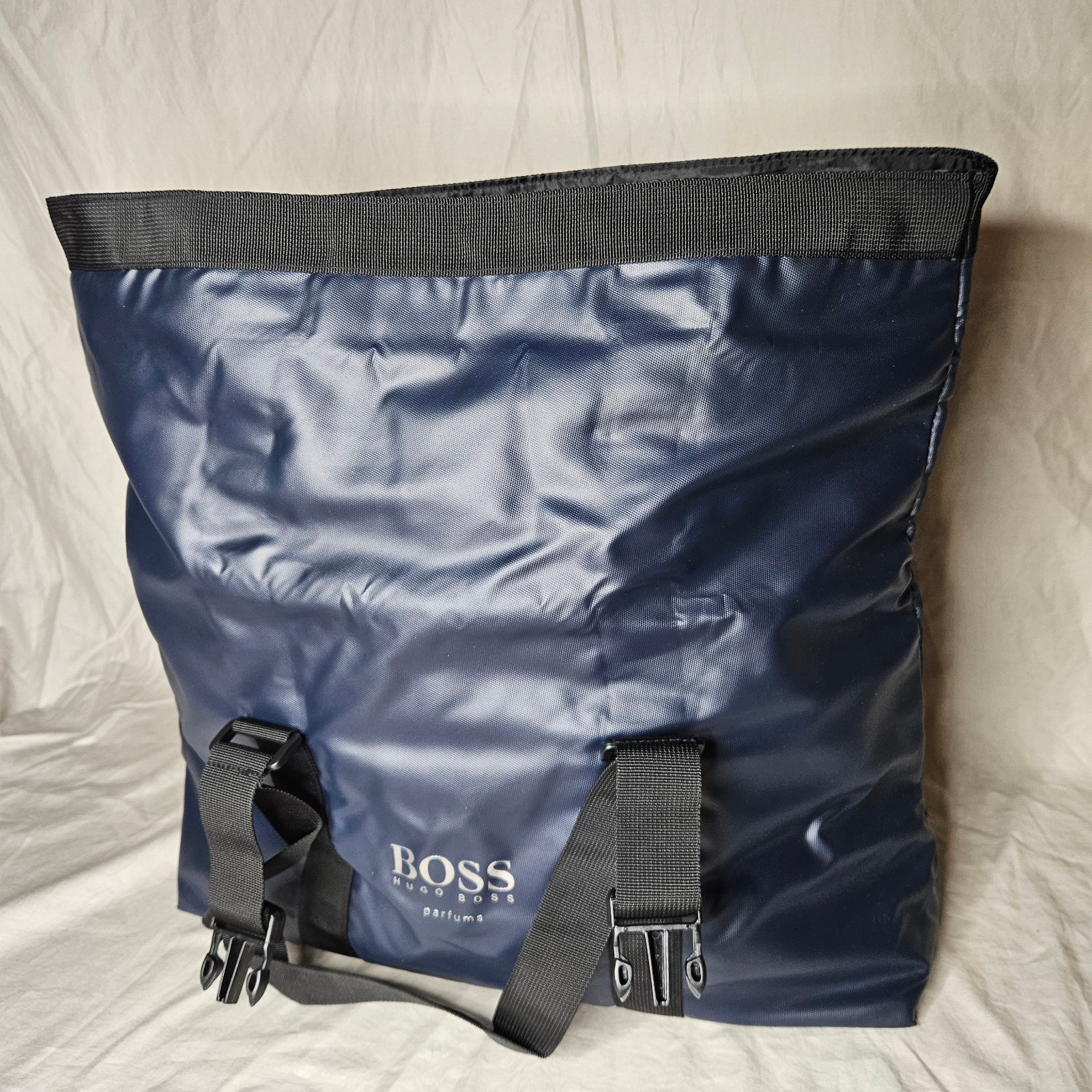 Hugo Boss Bottled Infinite Weekender Duffel Bag Navy Blue Travel Carry On NEW