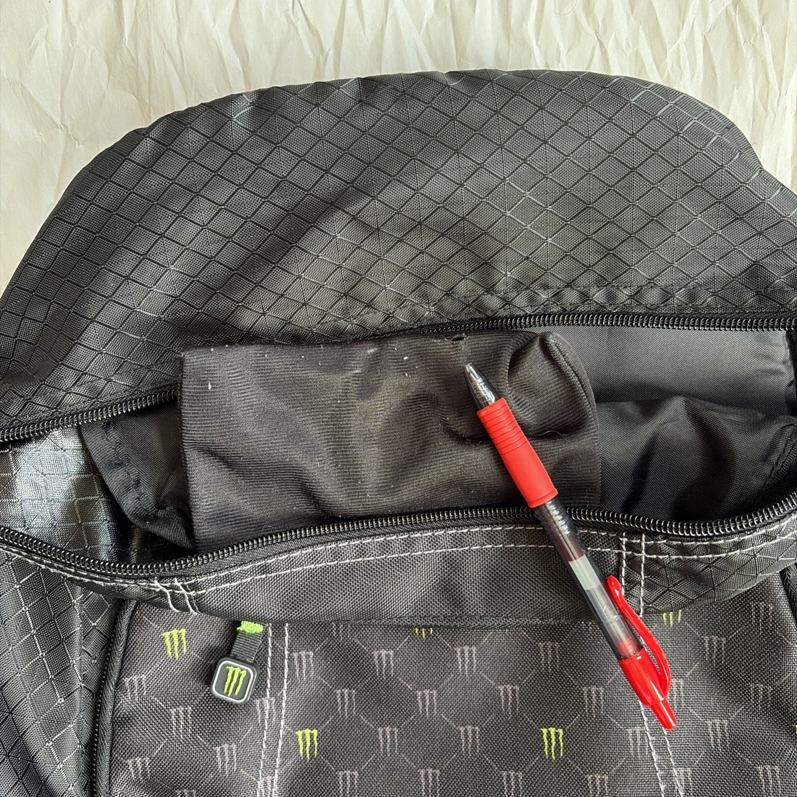 Monster Energy Drink Promo Bundle Backpack Laptop Bag+ AOP Beanie+ Stickers Y2K