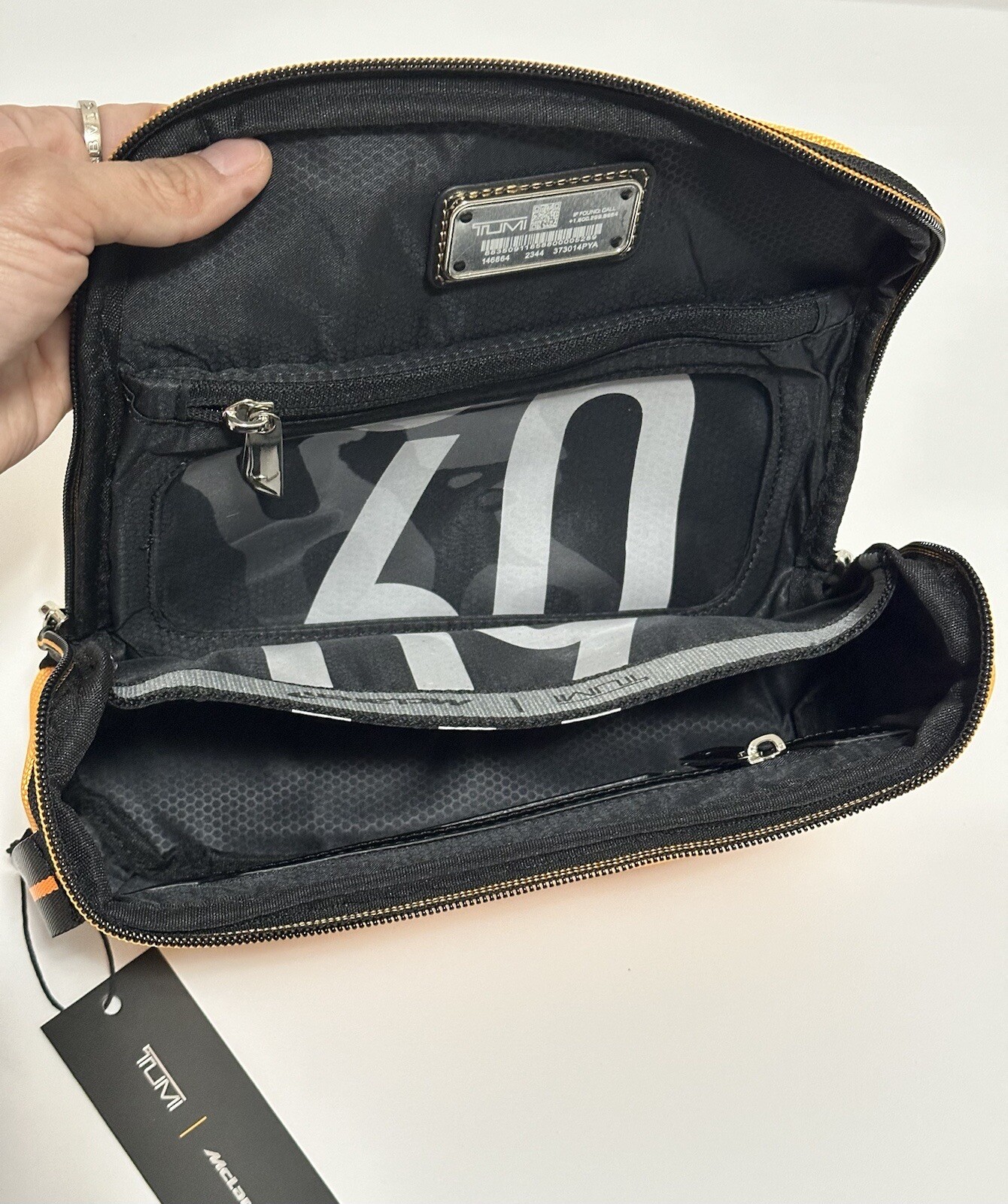 TUMI McLaren Remex AUTHENTIC Accessory Kit Papaya