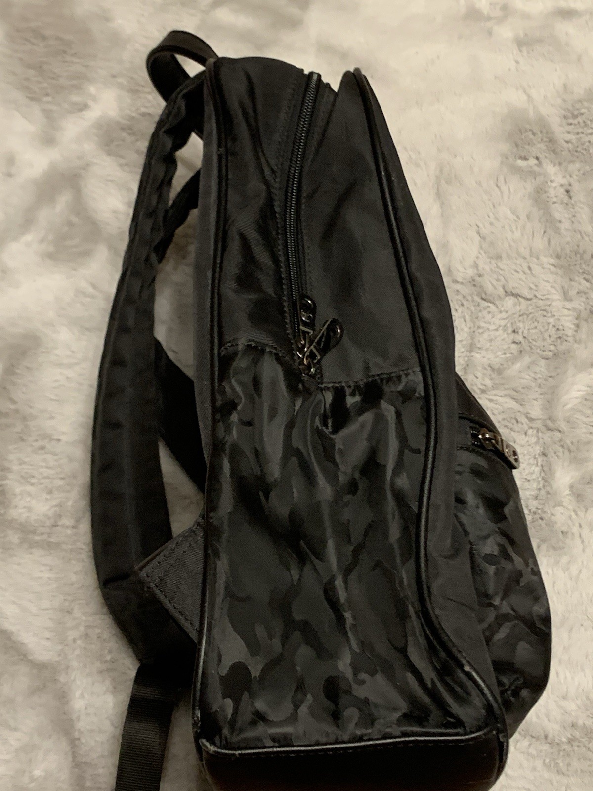 Robert Grahm Black Camo Skull Travel Backpack Bag Designer Rare
