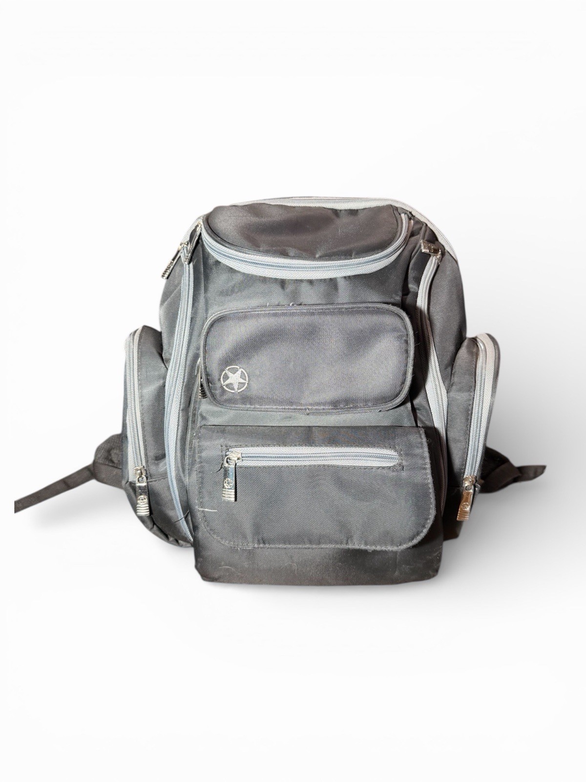 J Is For Jeep Backpack Black Insulated Side Pocket Multiple Compartments
