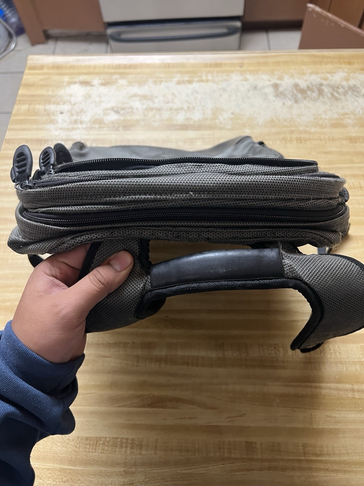 Tumi T2 Tech Gunmetal Nylon And Leather Laptop Backpack