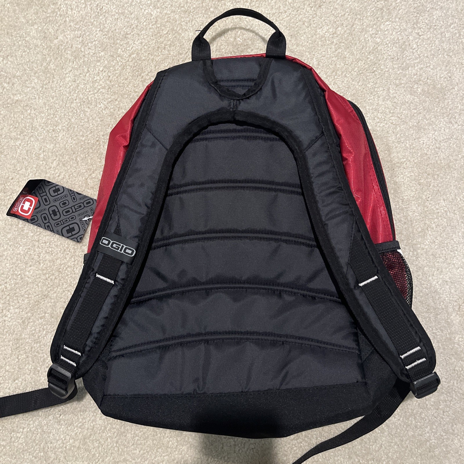 OGIO Leinenkugels Backpack Red Black Audio Pocket NEW Tech Gear Travel College