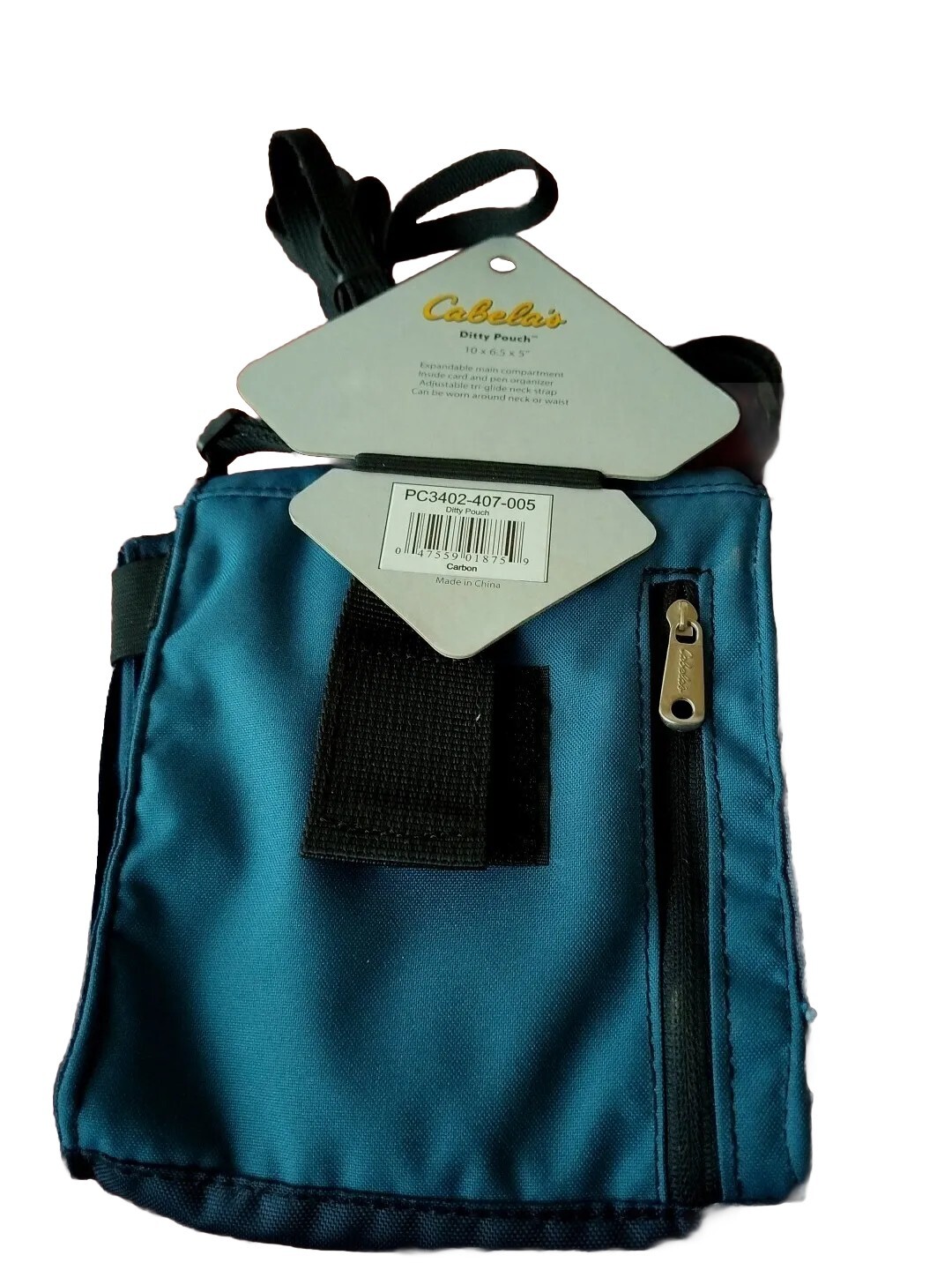 CABELA’ S NAVY Blue ZIPPERED POUCH FOR TRAVEL Fishing 6.5″