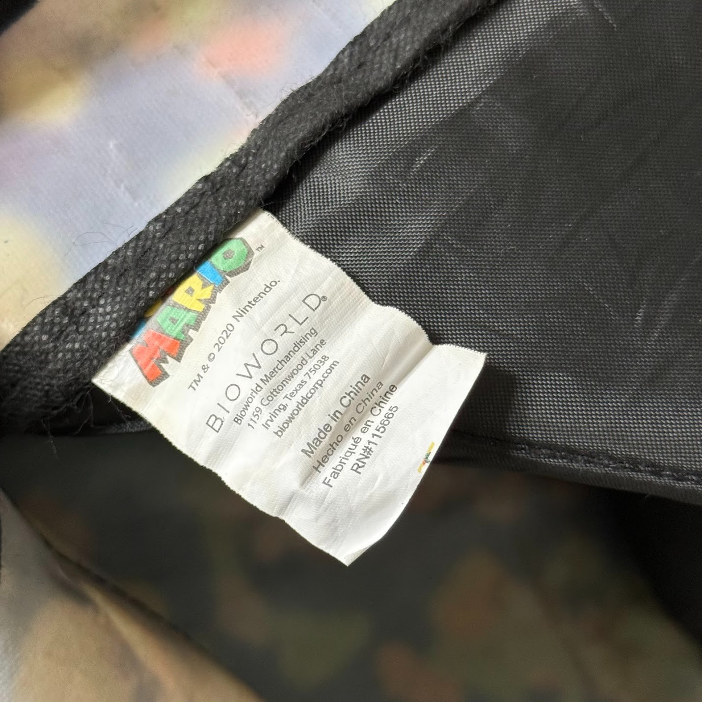 Nintendo Super Mario Bros. All Over Character Print Backpack Bioworld School Bag