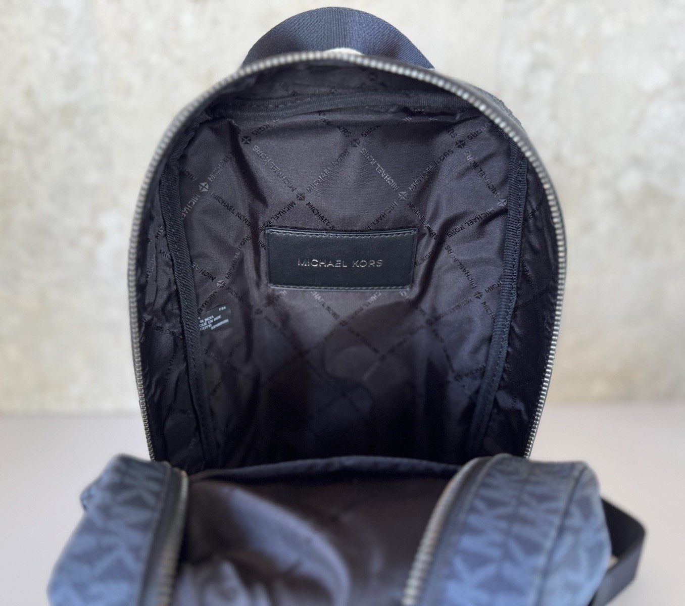 MICHAEL KORS COOPER COMMUTER SLING PACK BACKPACK MK ADMIRAL/PALE BLUE