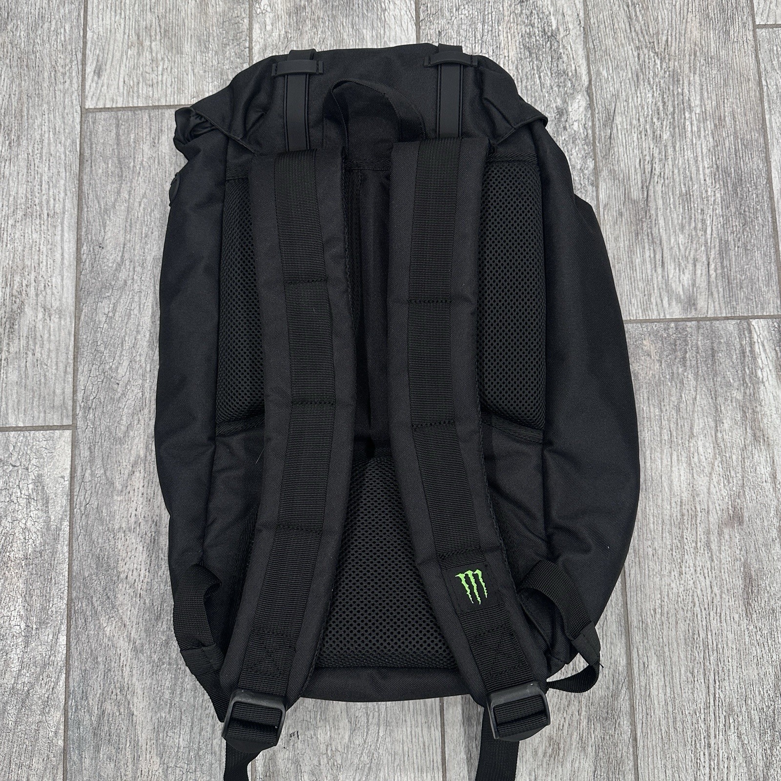 Monster Energy Black Rucksack Heritage Drawstring Buckle Strap Laptop Backpack