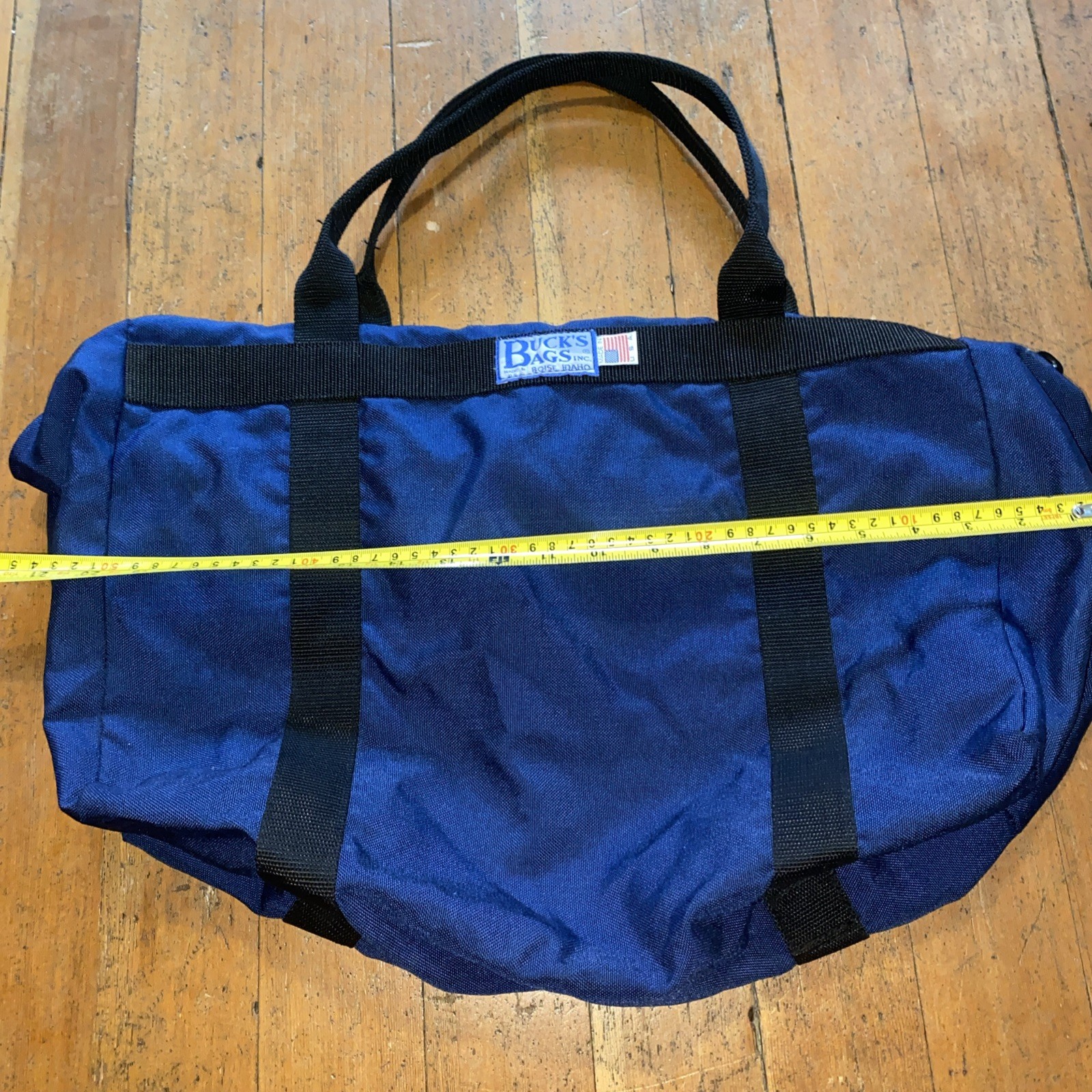 USA Made Medium Duffle Bag Blue Travel Gym Canvas Made In USA