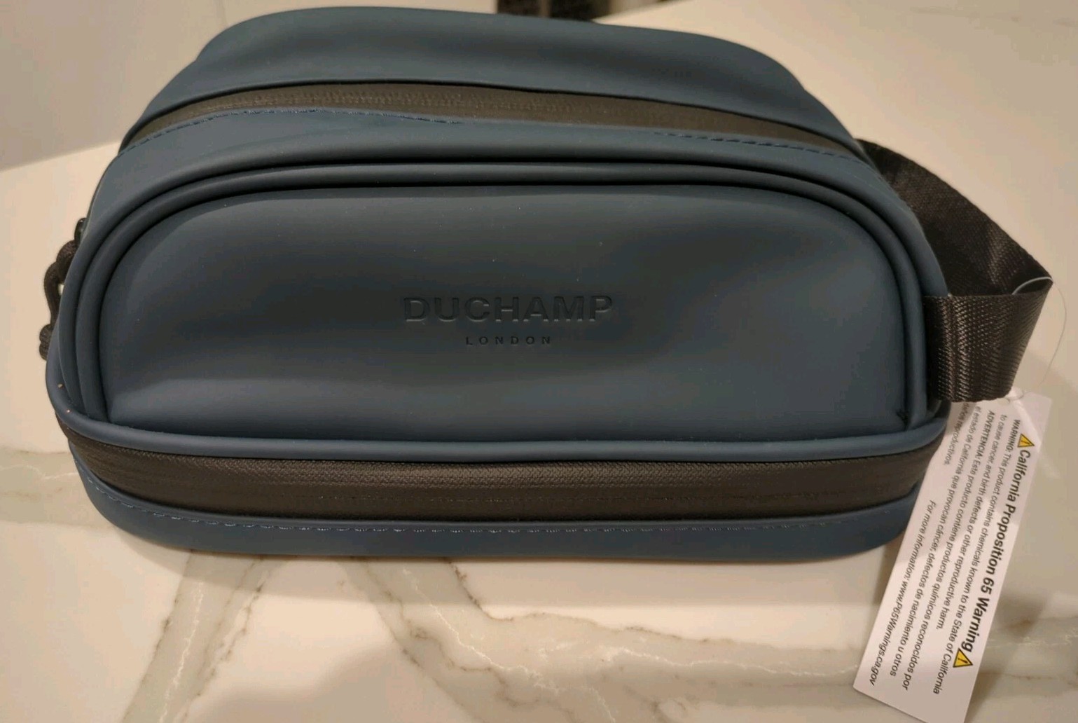 Duchamp London Rubberized Toiletry & Tech Bag w Two Zip Compartments 10x5x5″ NWT