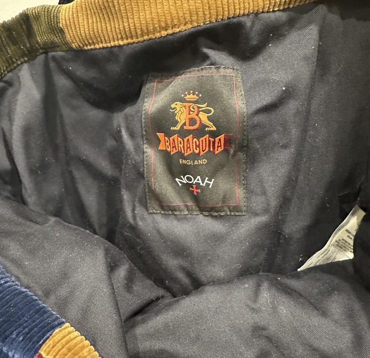 Baracuta x Noah (2021) Patchwork Corduroy Tote Bag Multicolor