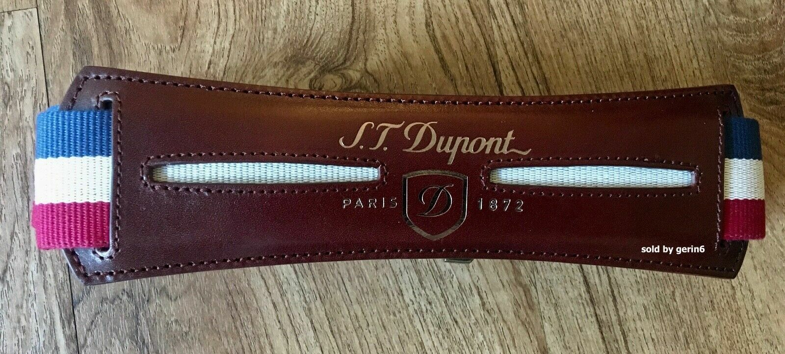 S.T. Dupont Iconic Beige Canvas & Brown Leather Document Bag, 191302, New In Box