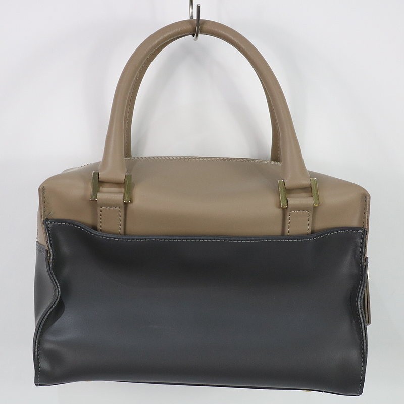 Gianni Notaro Carol J. / Square Bicolor Handbag Gray Beige