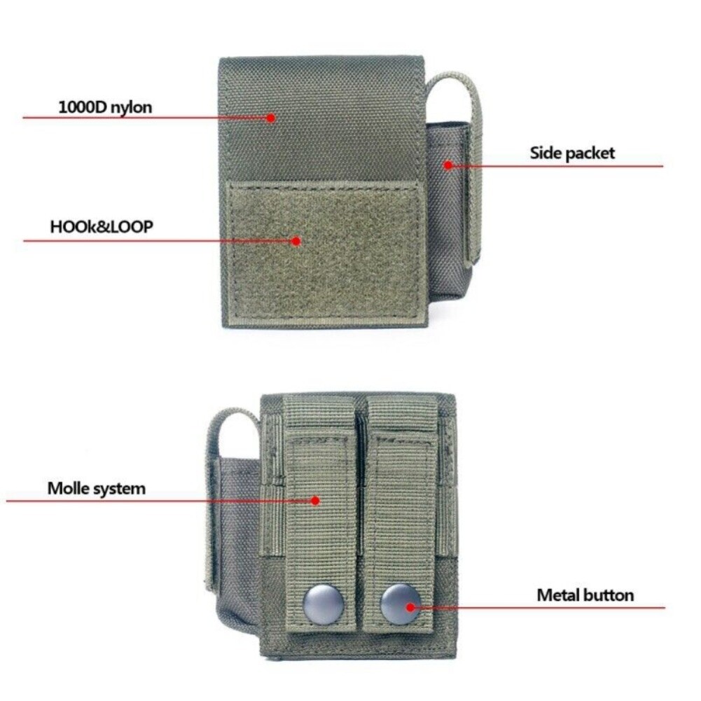 1/2 Pack Cigarette Pack Military Tactical Molle Pouch Single Pistol Magazine Bag