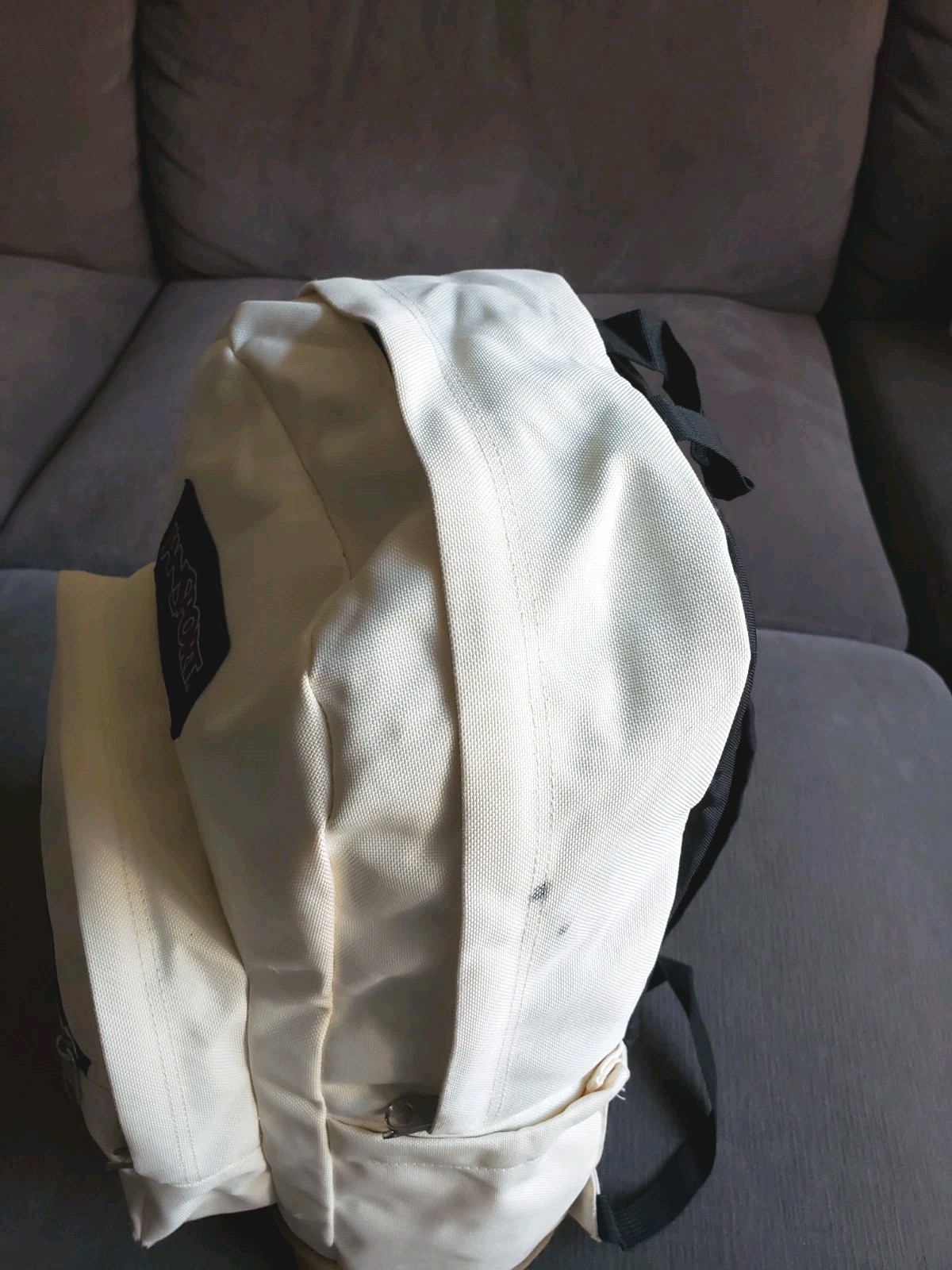 Jansport Backpack Right Pack Coconut Cream Suede Bottom Brown – READ DESCRIPTION