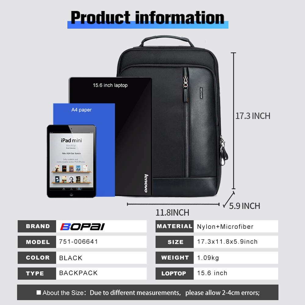 Intelligent expandable large Smart 15.6 inch Backpack Travel Friendly Water R…