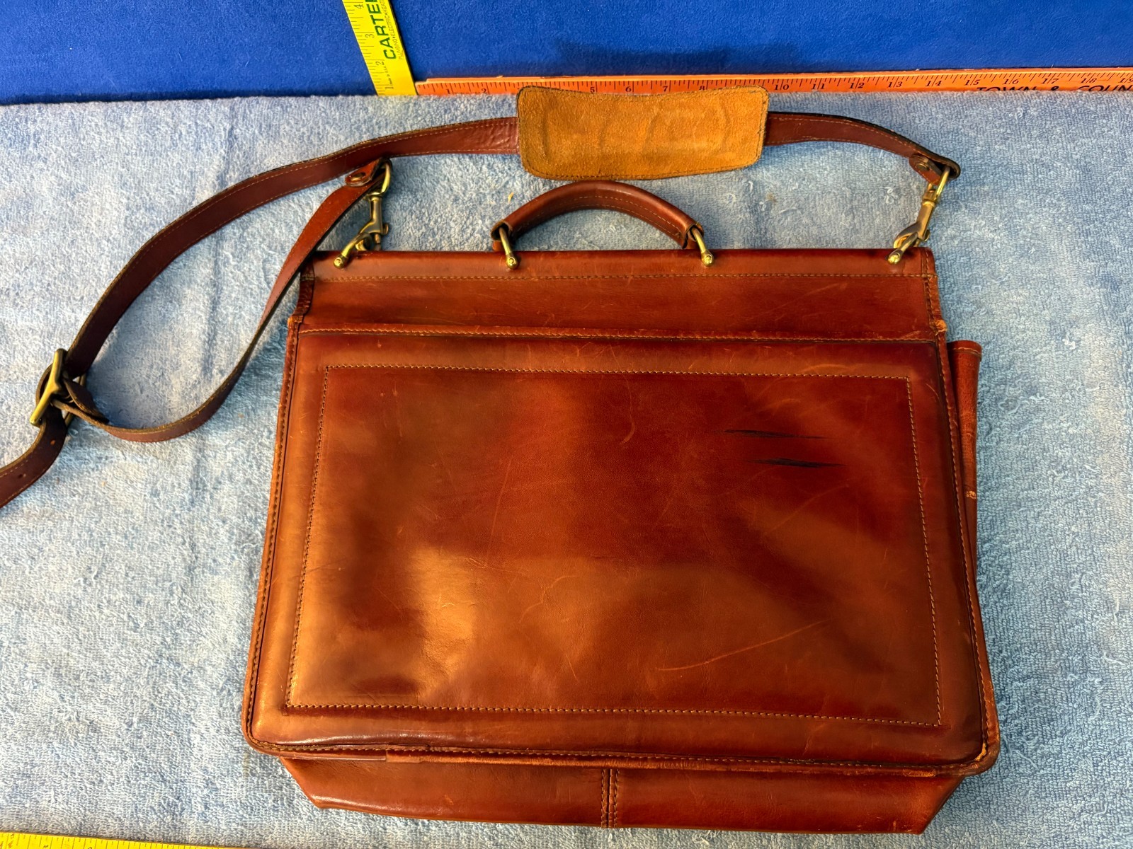 Jack Georges Cognac Tuscany Leather Briefcase