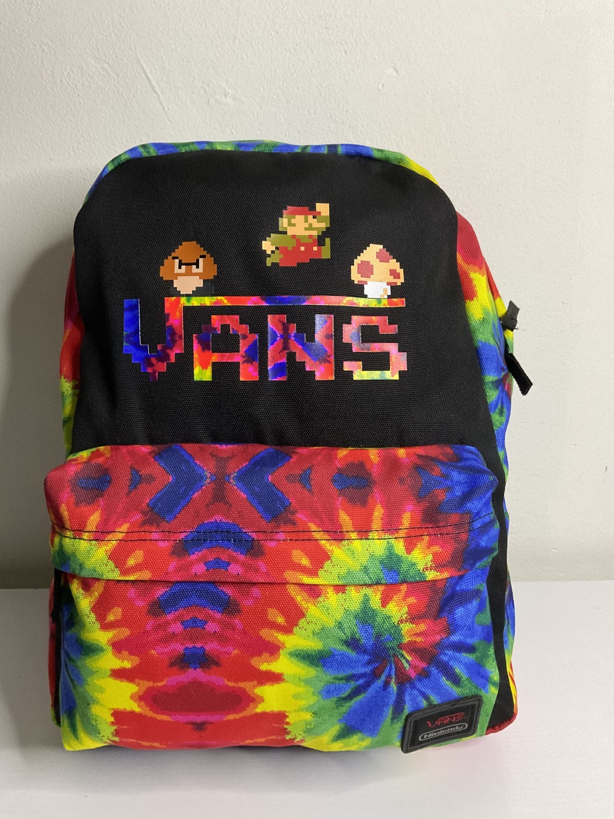Vans X Nintendo Collab Super Mario Bros Tie Dye Backpack Retro