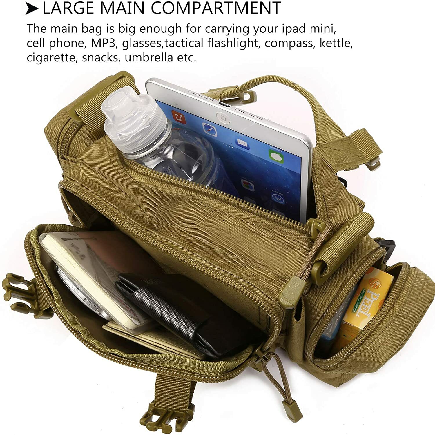 Outdoor Military Tactical Waist Pack Waterproof Camping Hiking Backpack Pouch US