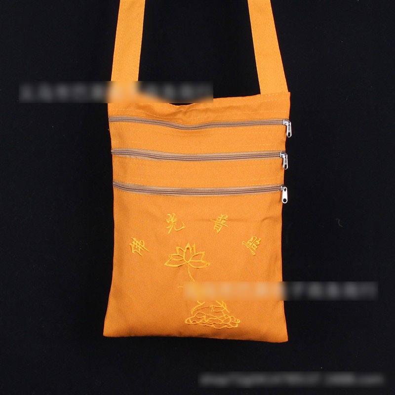 Buddhist Buddha Monk Bags Embroidery Shaolin Temple Kung Fu shoulder Bag Unisex
