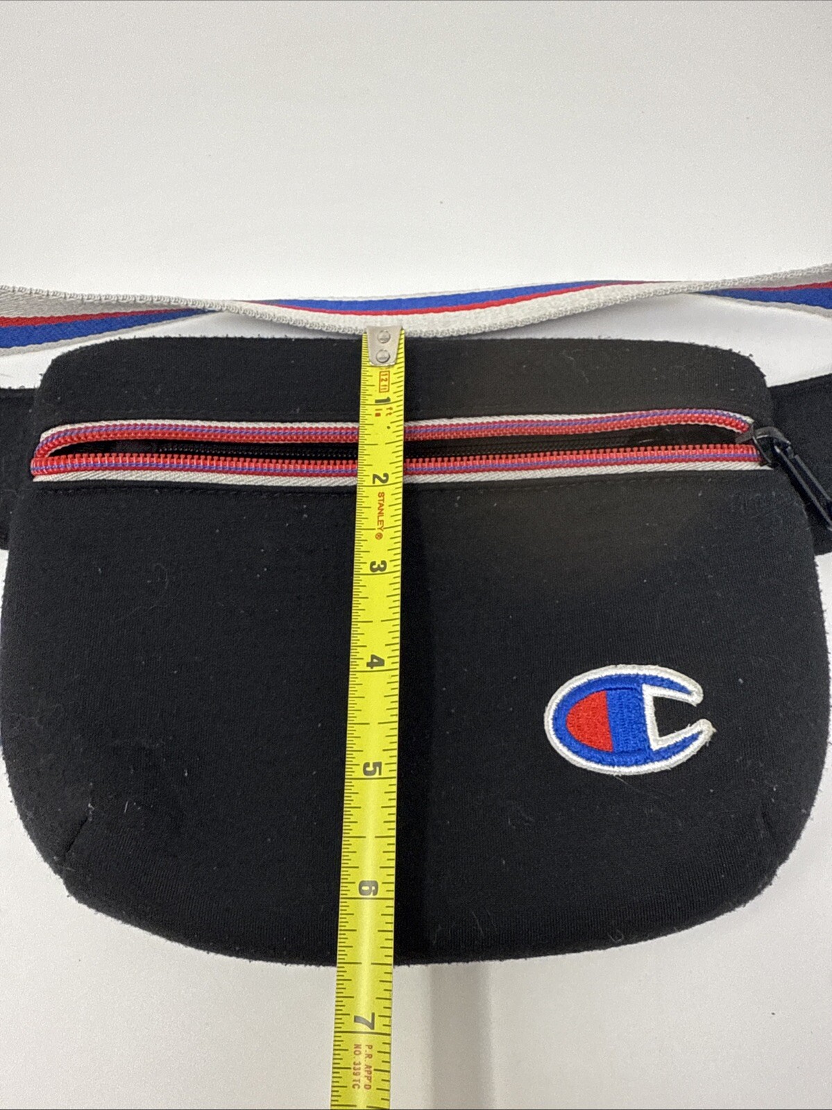 Champion Waist Shoulder Bag Adjustable Strap Belt Black Fanny Pack Neoprene