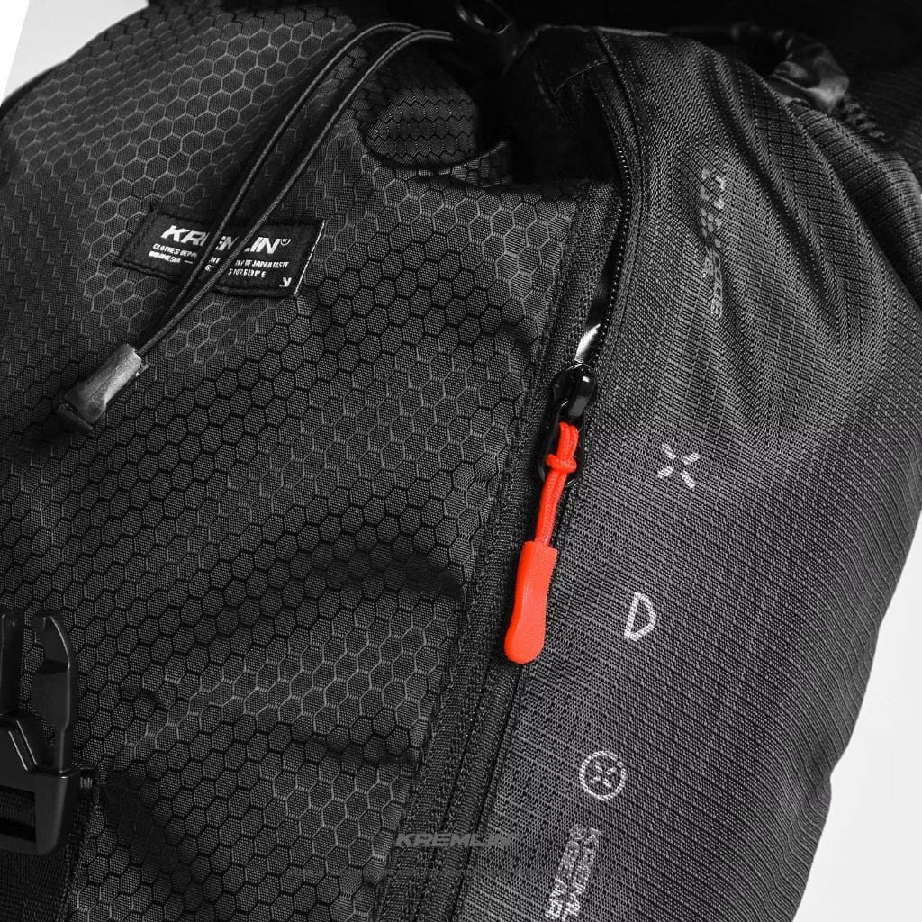 Kremlin Codex Tech Gear Black Backpack Carrier Futuristic Fullzip Crossbody