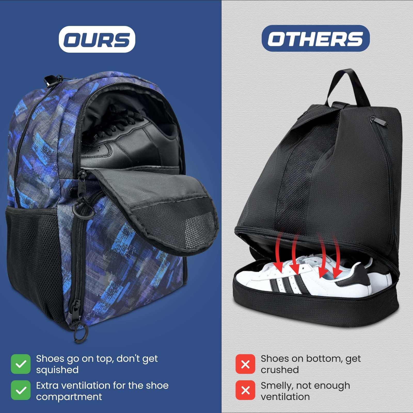 Multi-Sport Backpack with Pump – Soccer & Basketball Bag, Separate /Shoe Comp…