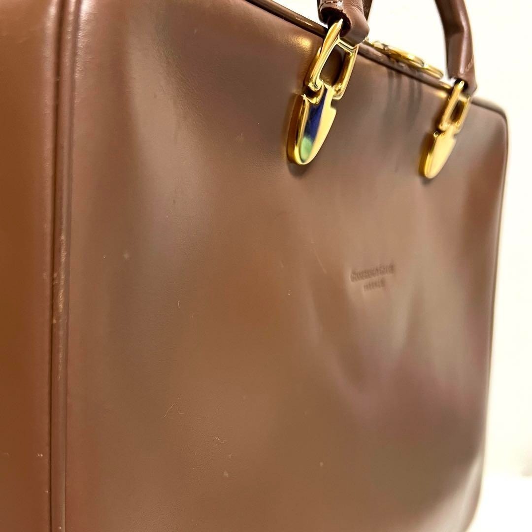 GIANFRANCO LOTTI Business Bag Briefcase Handbag Leather in Brown USED Good Cond