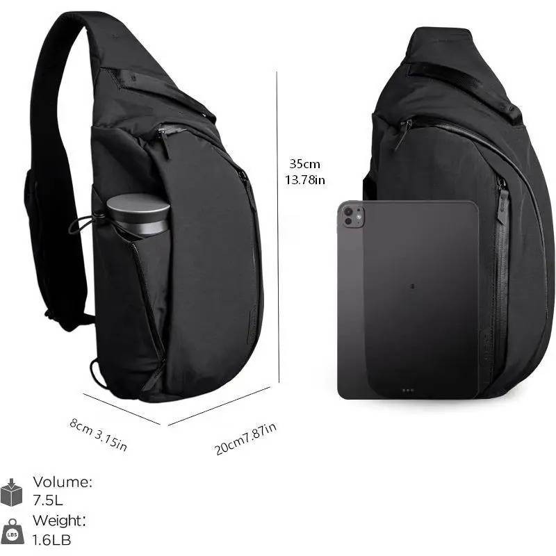 7.5L Right Shoulder Chest Bag Single Shoulder water Bottle pocket Sling Backpack